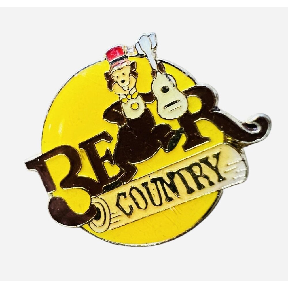 Walt Disney Collectible Pin Bear Country Vintage Henry Jamboree‎ Guitar 1985